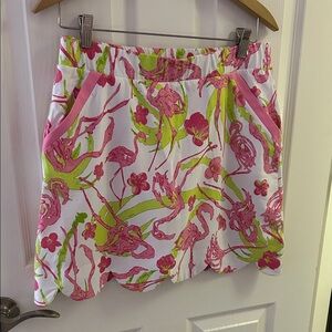 Floral Pink and Green Women's Mini Skirt